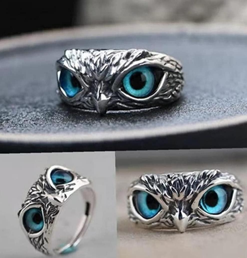 MysticOwl Silver Ring Set (Pack of 2)