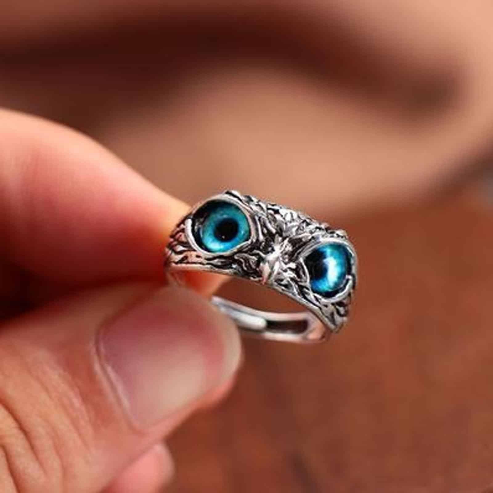 MysticOwl Silver Ring Set (Pack of 2)