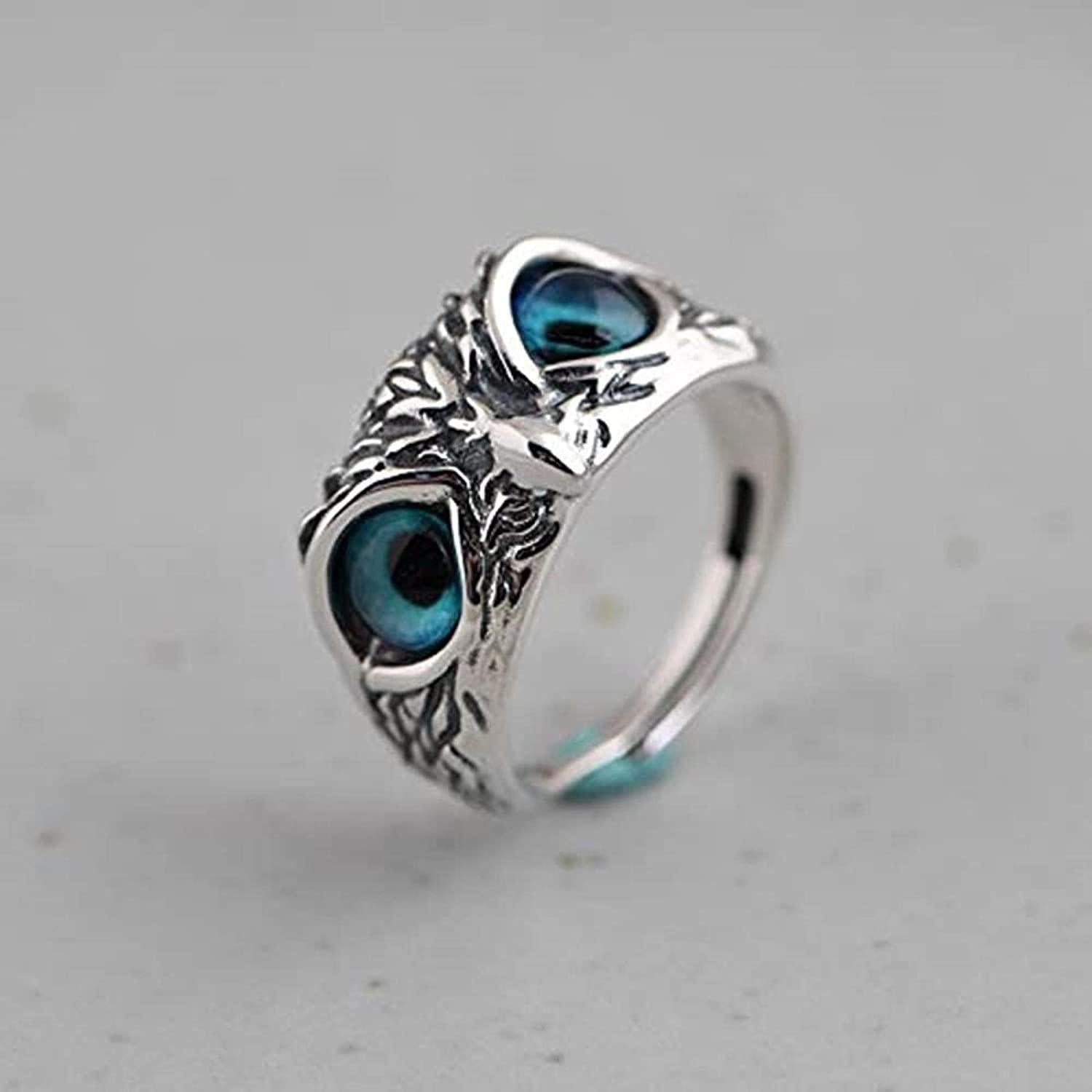 MysticOwl Silver Ring Set (Pack of 2)