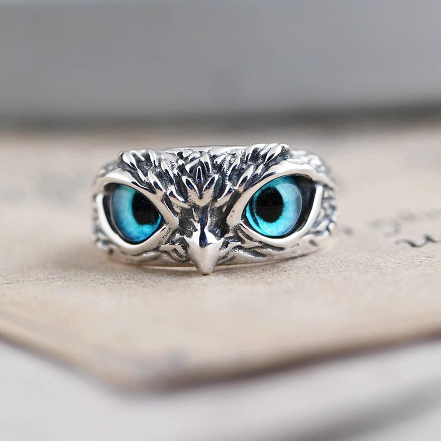 MysticOwl Silver Ring Set (Pack of 2)