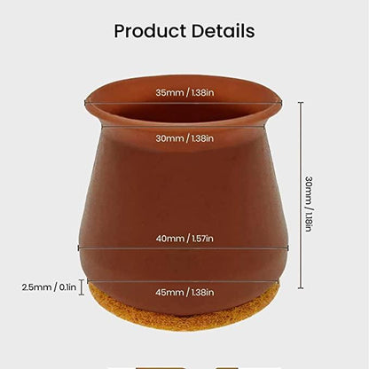 SilentGlide Pro™ – Silicone Chair Leg Protectors