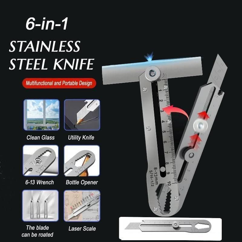 TrailMaster 6-in-1 Stainless Steel Utility Knife