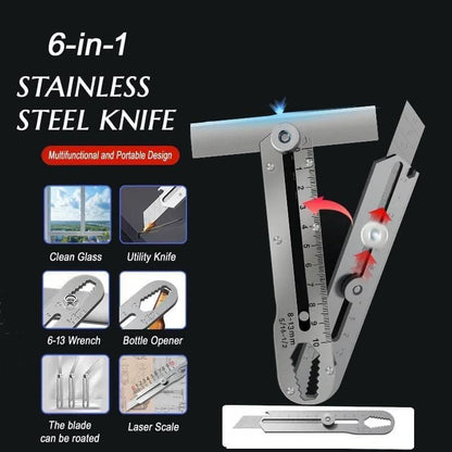 TrailMaster 6-in-1 Stainless Steel Utility Knife