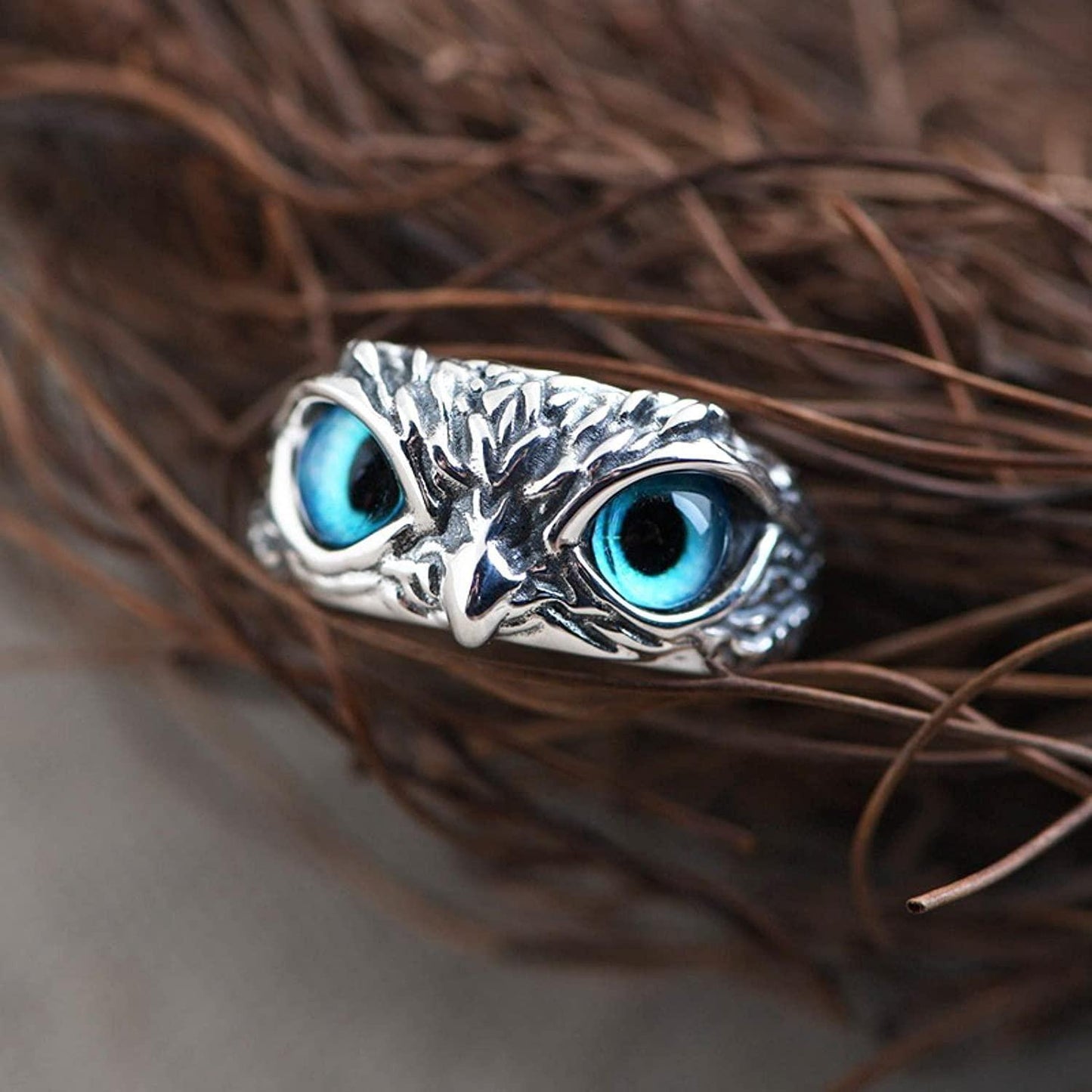 MysticOwl Silver Ring Set (Pack of 2)