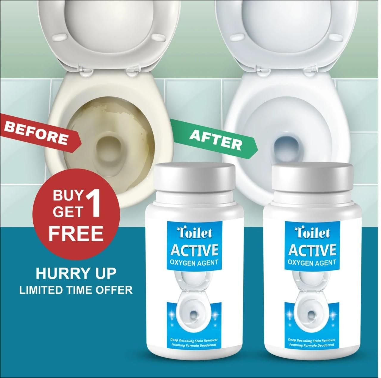 PureFlush Oxy Pro – Active Oxygen Toilet Cleaner (Pack of 2)