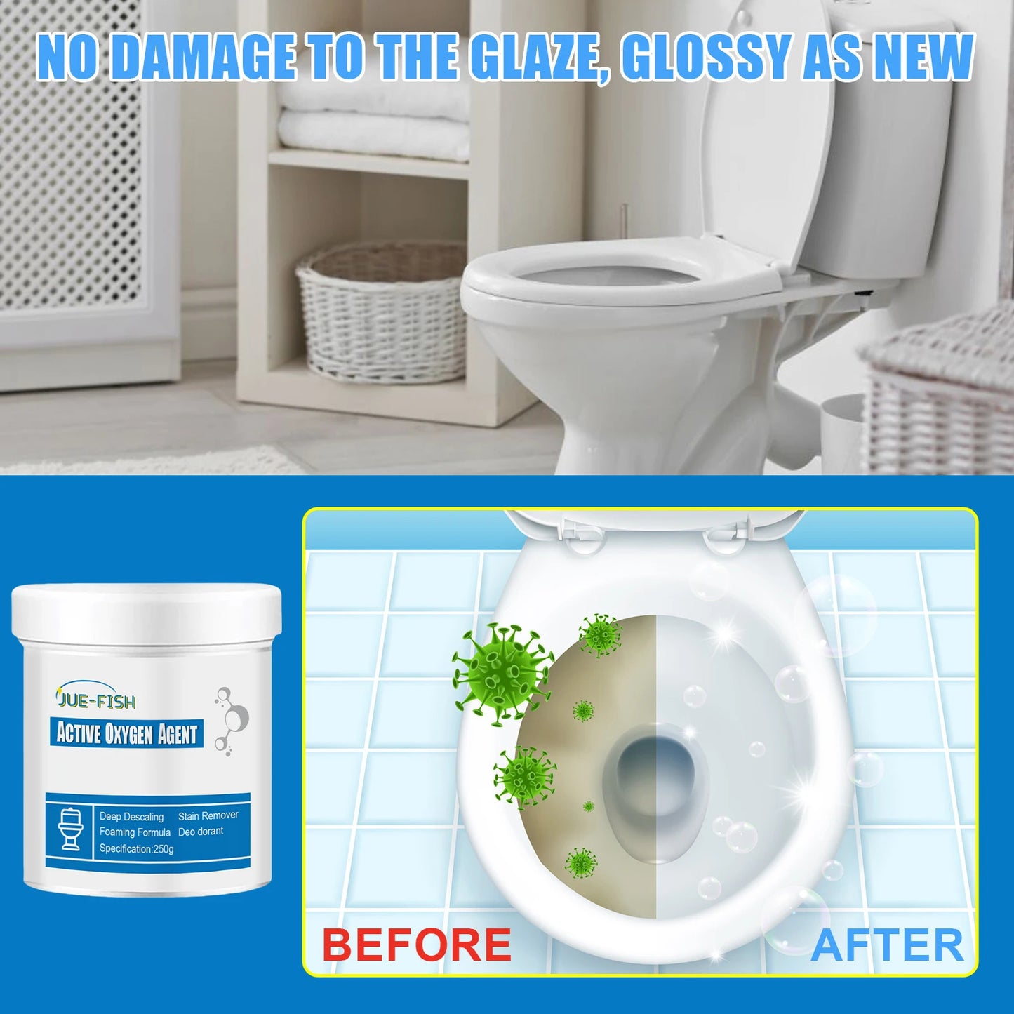 PureFlush Oxy Pro – Active Oxygen Toilet Cleaner (Pack of 2)
