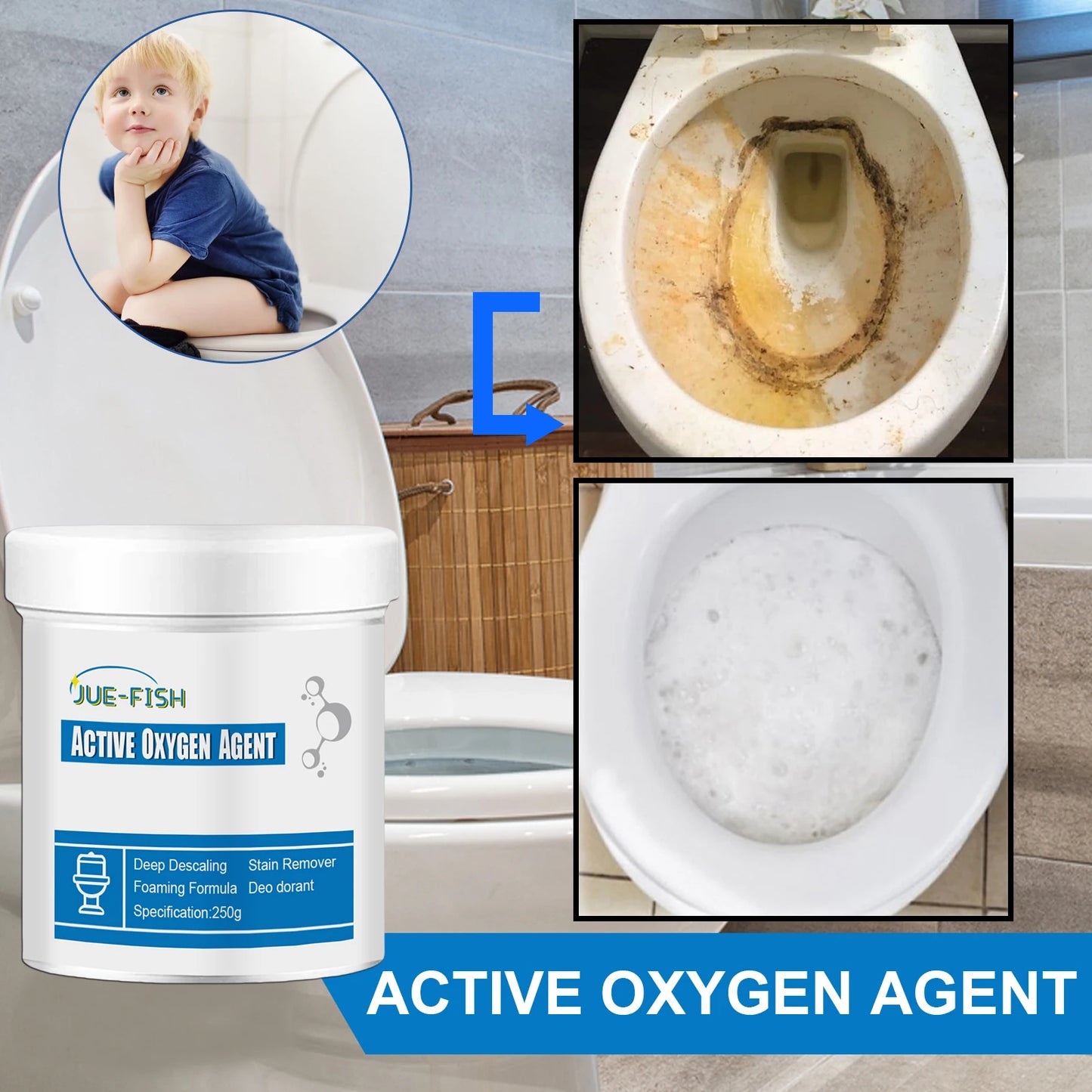 PureFlush Oxy Pro – Active Oxygen Toilet Cleaner (Pack of 2)